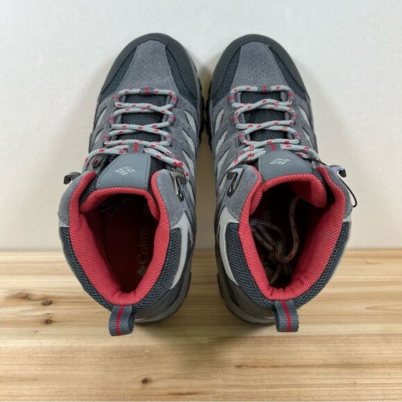 New Columbia Crestwood Mid Waterproof hiking boots womens 7.5 grey pink - Picture 6 of 8